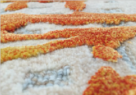 羊毛加絲地毯定制